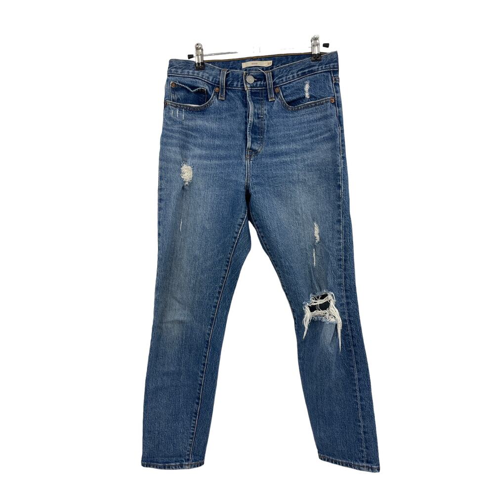 Levi’s Jeans Womens 27 Wedgie Icon Fit Higher Love Hi-Rise Distressed Denim